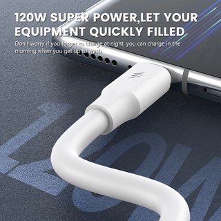 Dây Cáp Sạc Nhanh 120W 6A Cổng Cam 1M Cho Android Micro USB Type C IOS