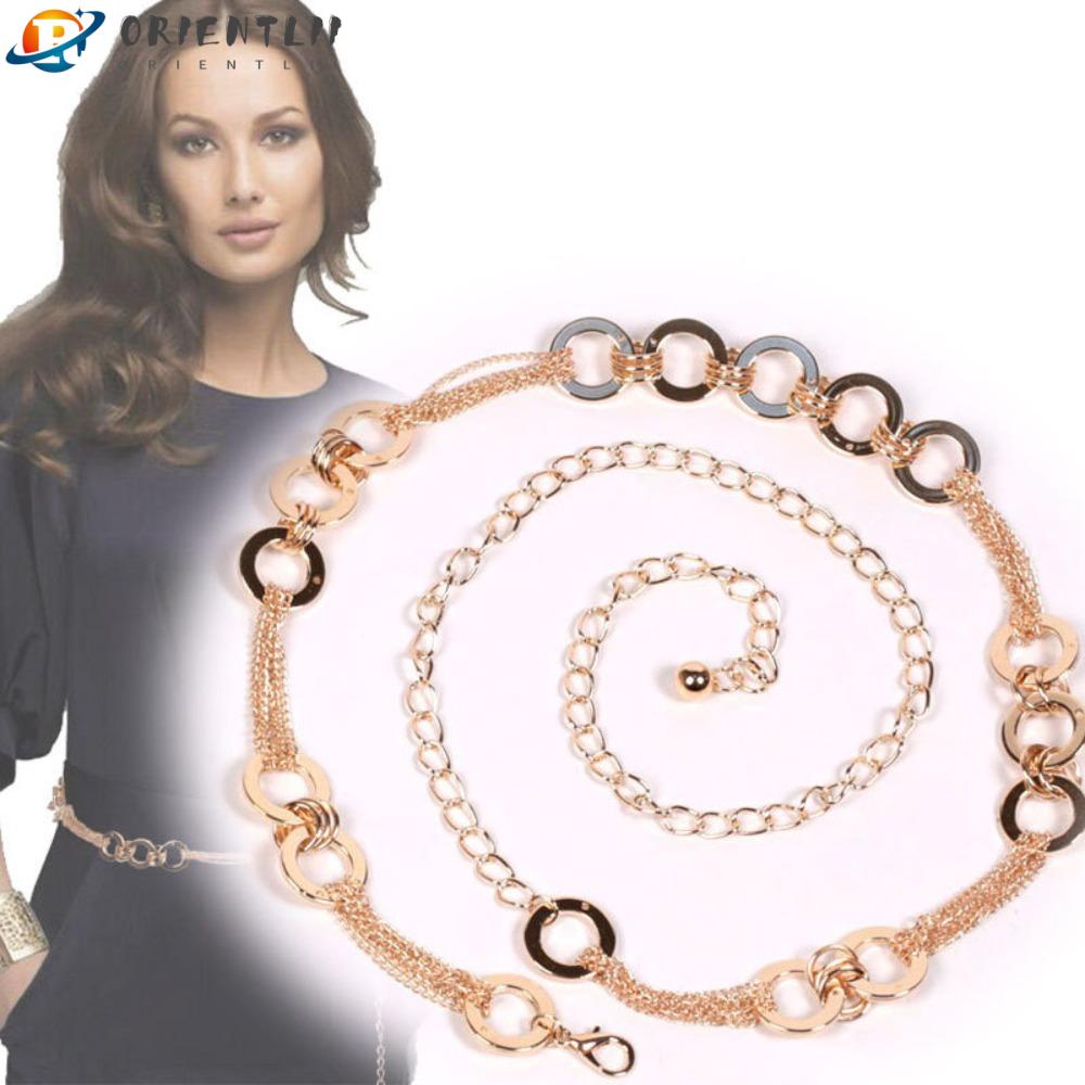 Thắt Lưng Dây Xích Kim Loại Thời Trang Cho Nữ