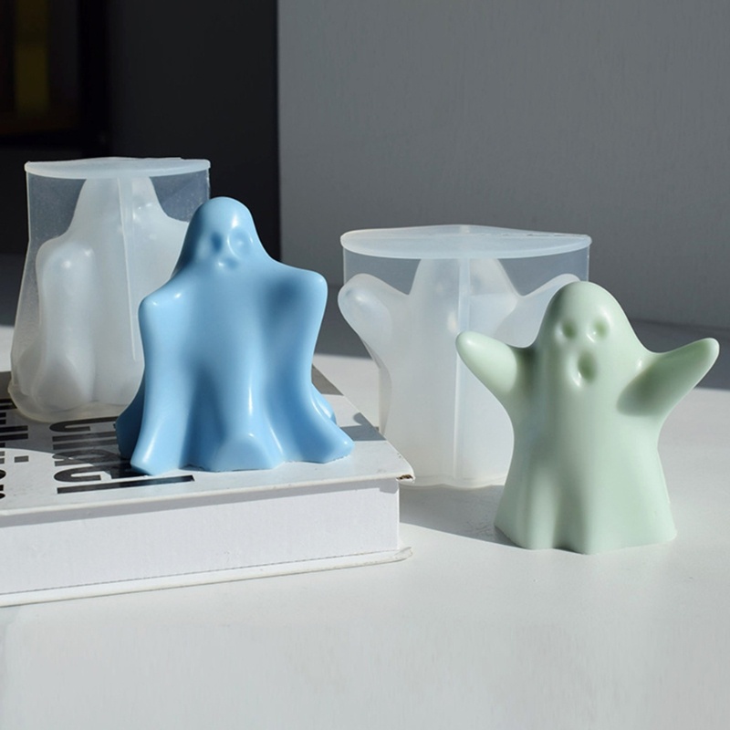 Khuôn Làm Nến Xà Phòng Bằng Silicone Hình Halloween 3D DIY