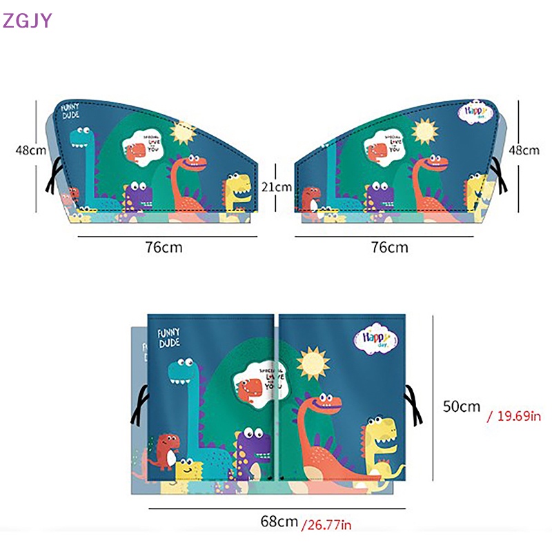 Tấm Che Nắng Từ Tính Họa Tiết Hoạt Hình Cho Cửa Sổ Xe Hơi Mới