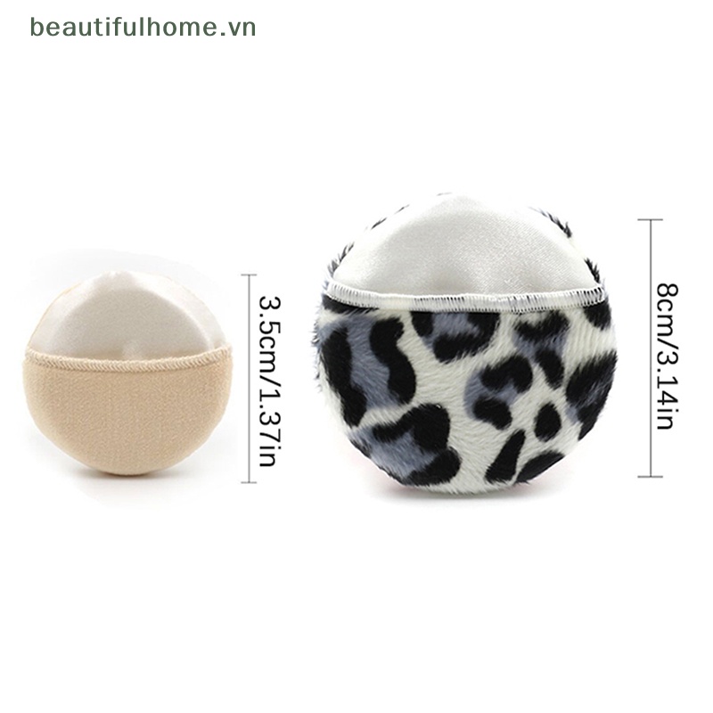 1 Mút Trang Điểm Mini Bằng Cotton Họa Tiết Da Báo