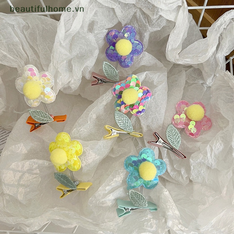 1 Kẹp Tóc Hình Hoa Vui Nhộn Cho Bé Gái