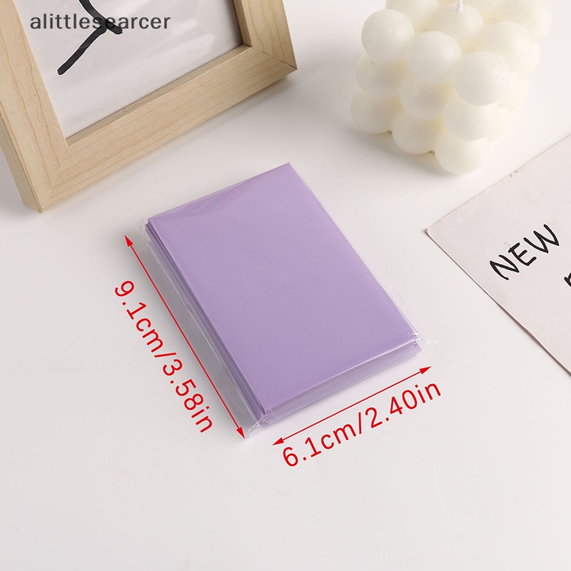 Set 50 Túi Đựng Thẻ Ảnh Bằng Nhựa PP Màu Kem