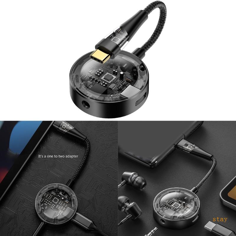 Dây Cáp Sạc Kết Nối Tai Nghe 2 Trong 1 Loại C Sang Cổng 3 5mm