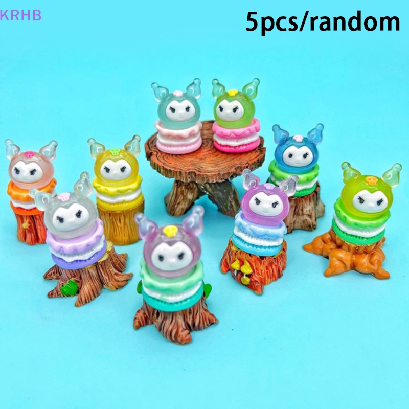 Krhb Set 5 Tượng Nhỏ Phát Sáng Trong Bóng Tối Trang Trí Tiểu Cảnh Craf Mới