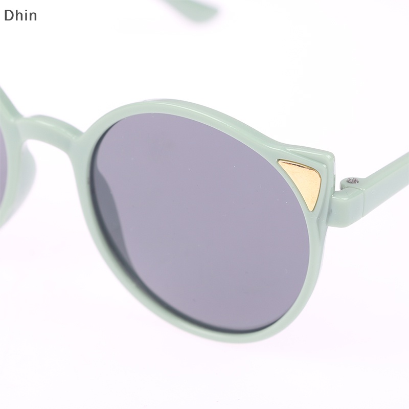 Kính Mát Tròng Tròn Chống Tia UV380 Hình Tai Mèo Dễ Thương Cho Bé