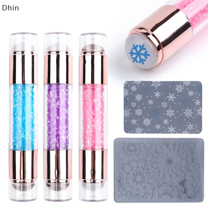 Bộ Dụng Cụ In Móng Nghệ Thuật Bằng Silicone Tay Cầm Bằng Kim Loại