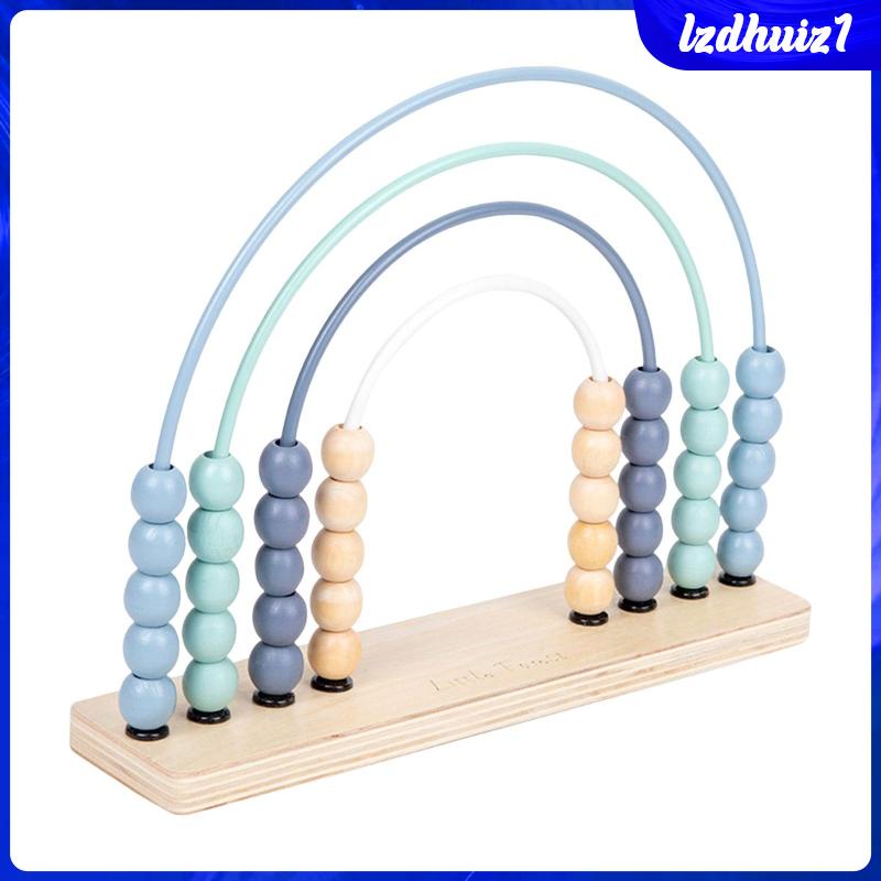 Bàn Tính Bằng Gỗ Màu Cầu Vồng Dùng Trang Trí Phòng Trẻ Em