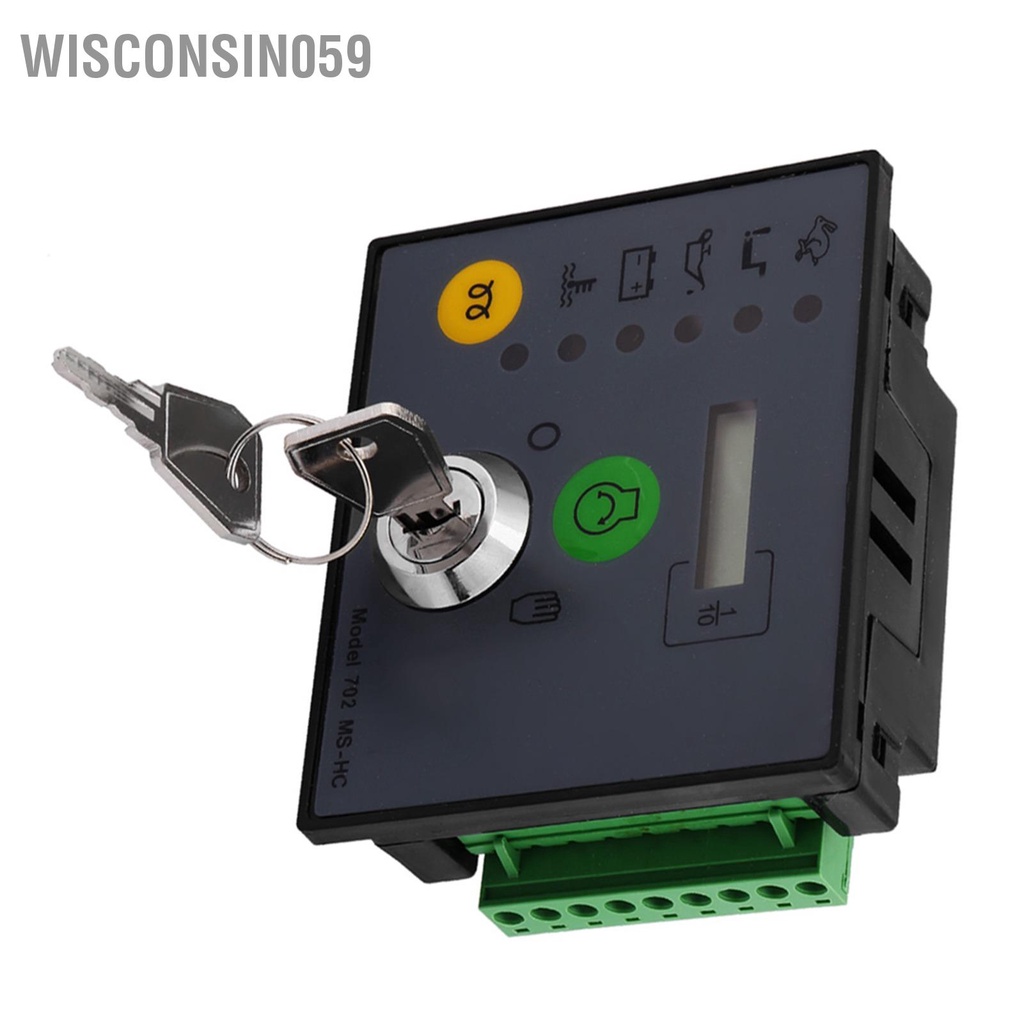 Wisconsin059 Bảng điều khiển máy phát điện khởi động bằng tay 702 MS-HC có phím