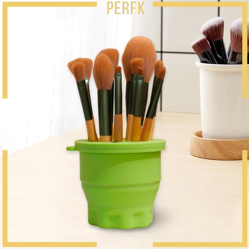 Giá Đỡ Cọ Trang Điểm Bằng Silicon Đa Năng Có Thể Gấp Gọn Tiện Dụng