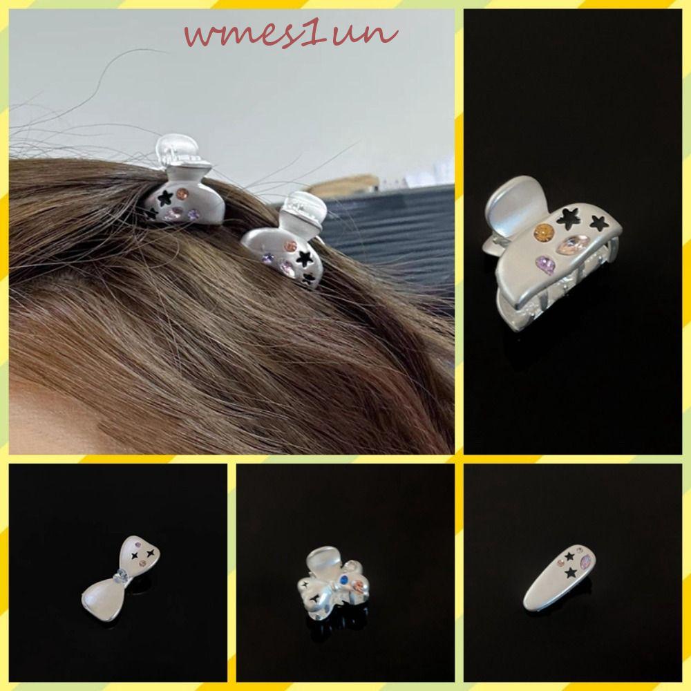 Kẹp Tóc Nhỏ Hình Ngôi Sao Bên Hông WMES15H Bằng Hợp Kim Cá Tính|Kẹp Tóc Càng Cua Đính Nơ Họa Tiết Hình Học