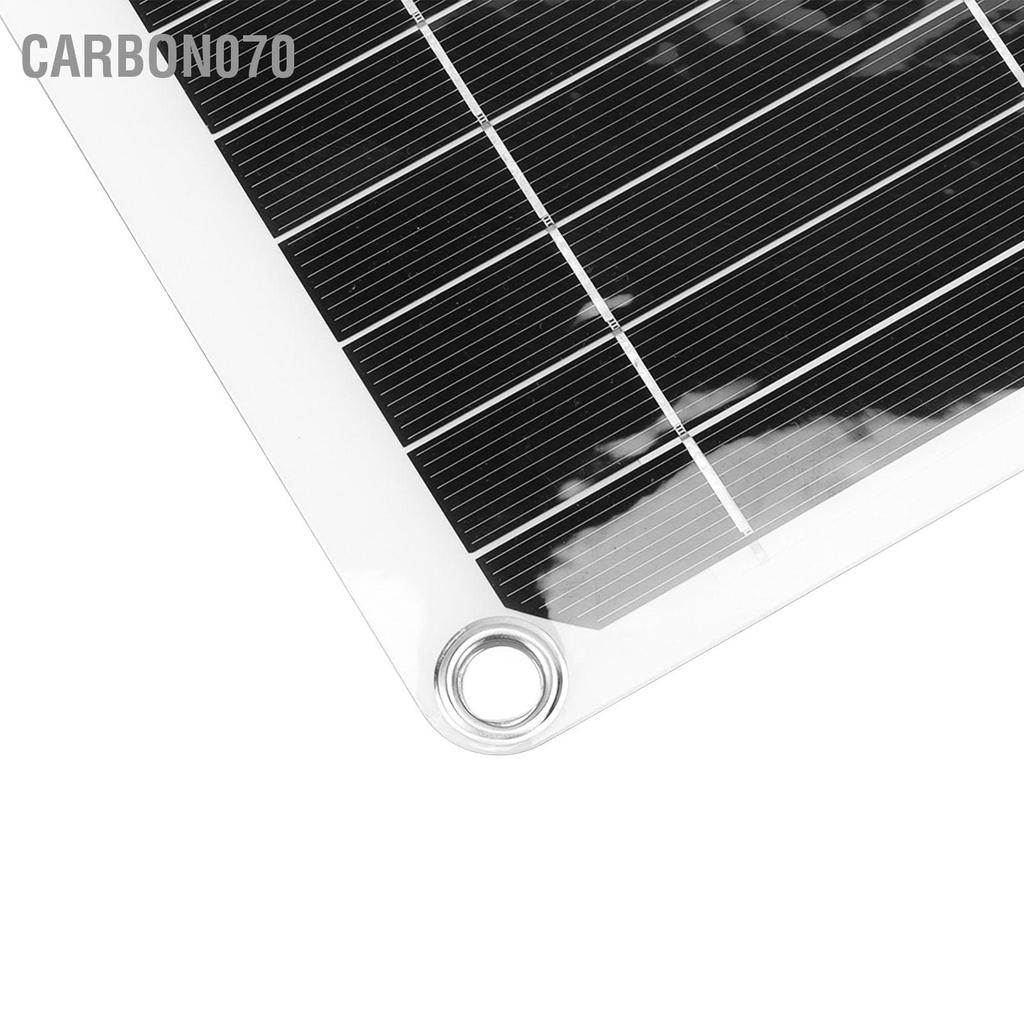 Carbon070 Bộ Tấm Pin Năng Lượng Mặt Trời 12W 12V  Sạc Di Động Đơn Tinh Thể Bán Linh Hoạt Chống Nước IP65 Với Điều Khiển 100A Cho RV