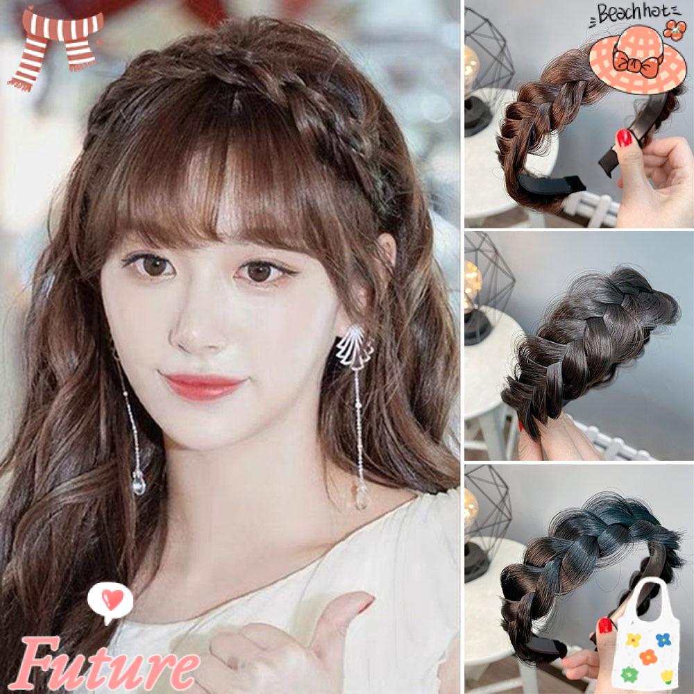 Băng Đô Cài Tóc Giả Dày Dặn Hình Xương Cá Chất Lượng Cao