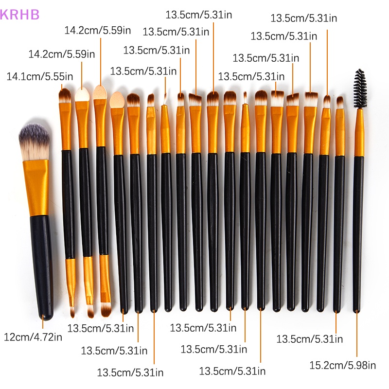 Set 20 Cọ Trang Điểm KRHB Chuyên Nghiệp Chất Lượng Cao Mới