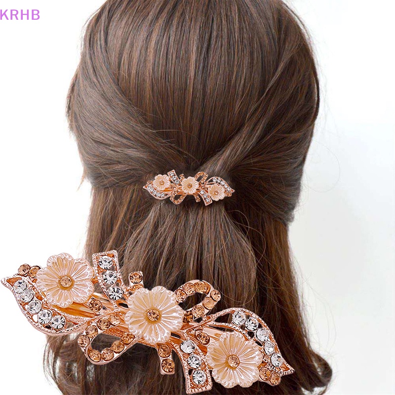 Kẹp Tóc Hình Hoa Đính Đá Thời Trang Cho Nữ Mới