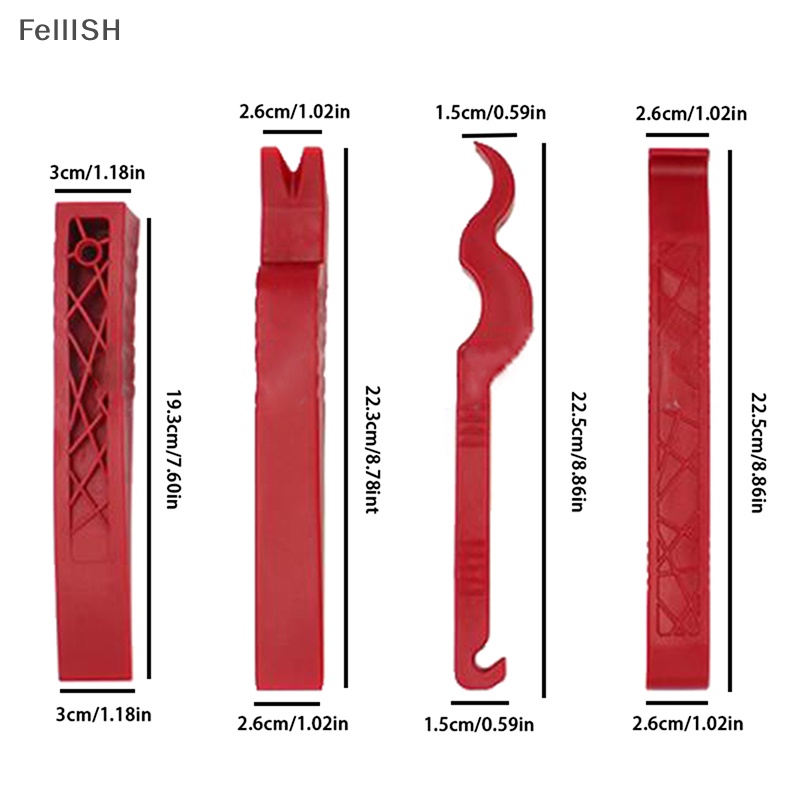 Bộ 4 Dụng Cụ Tháo Lắp Bảng Điều Khiển Radio Trên Xe Hơi Bằng Nhựa I 439br