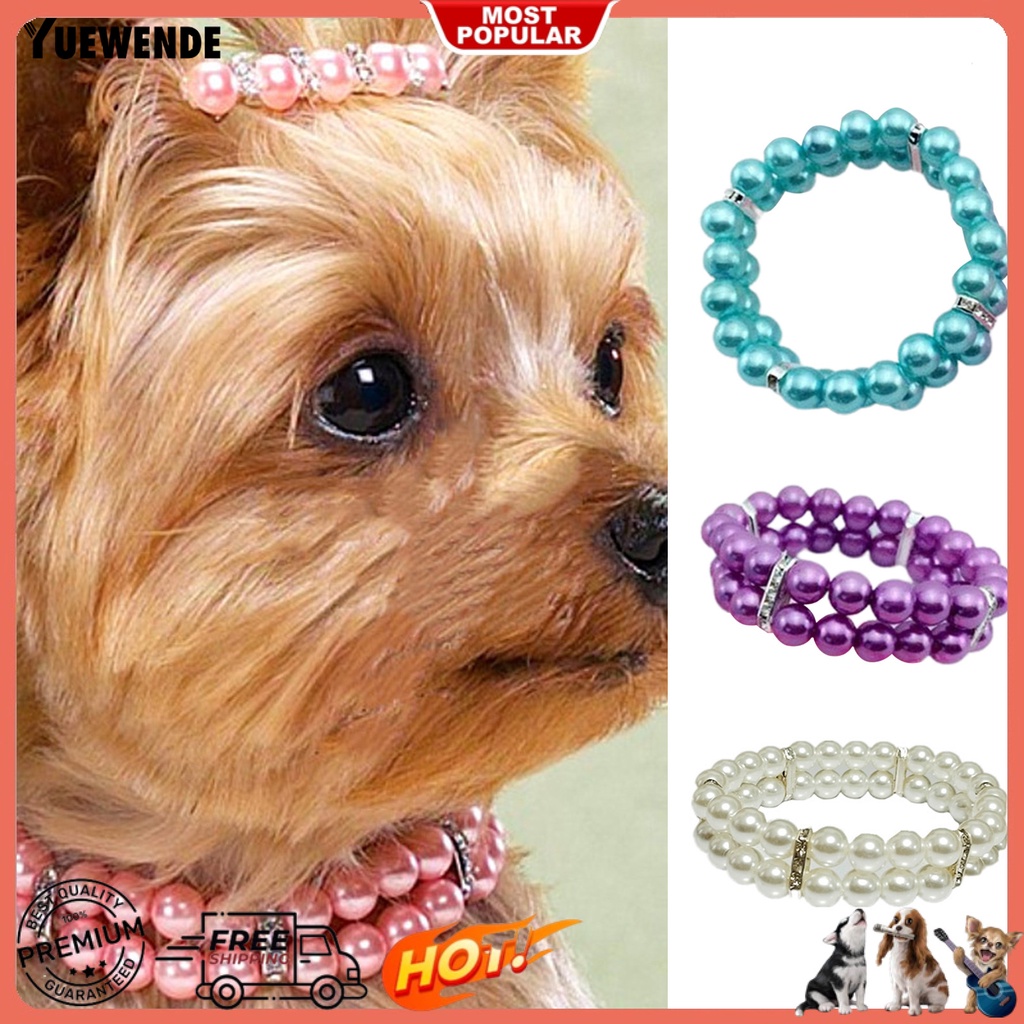 Vòng Cổ YQ.E Co Giãn Tốt 4 Màu Đính Ngọc Trai Giả Cỡ Vừa / Vừa / Mèo Độc Đáo Trang Trí Ngoài Trời