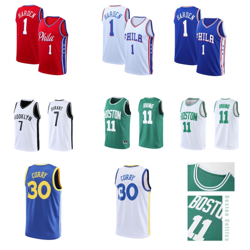 Áo bóng rổ NBA Lưới Irving / Durant Áo bóng rổ không tay áo