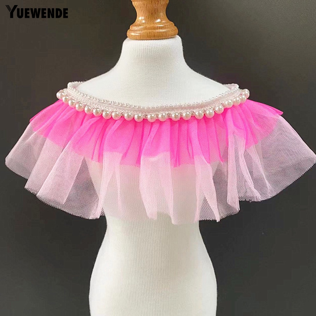 Yq.e Yếm Cổ Phối Ren Đính Ngọc Trai Nhân Tạo Phong Cách Công Chúa Ngọt Ngào Dành Cho Cún Cưng Airtag