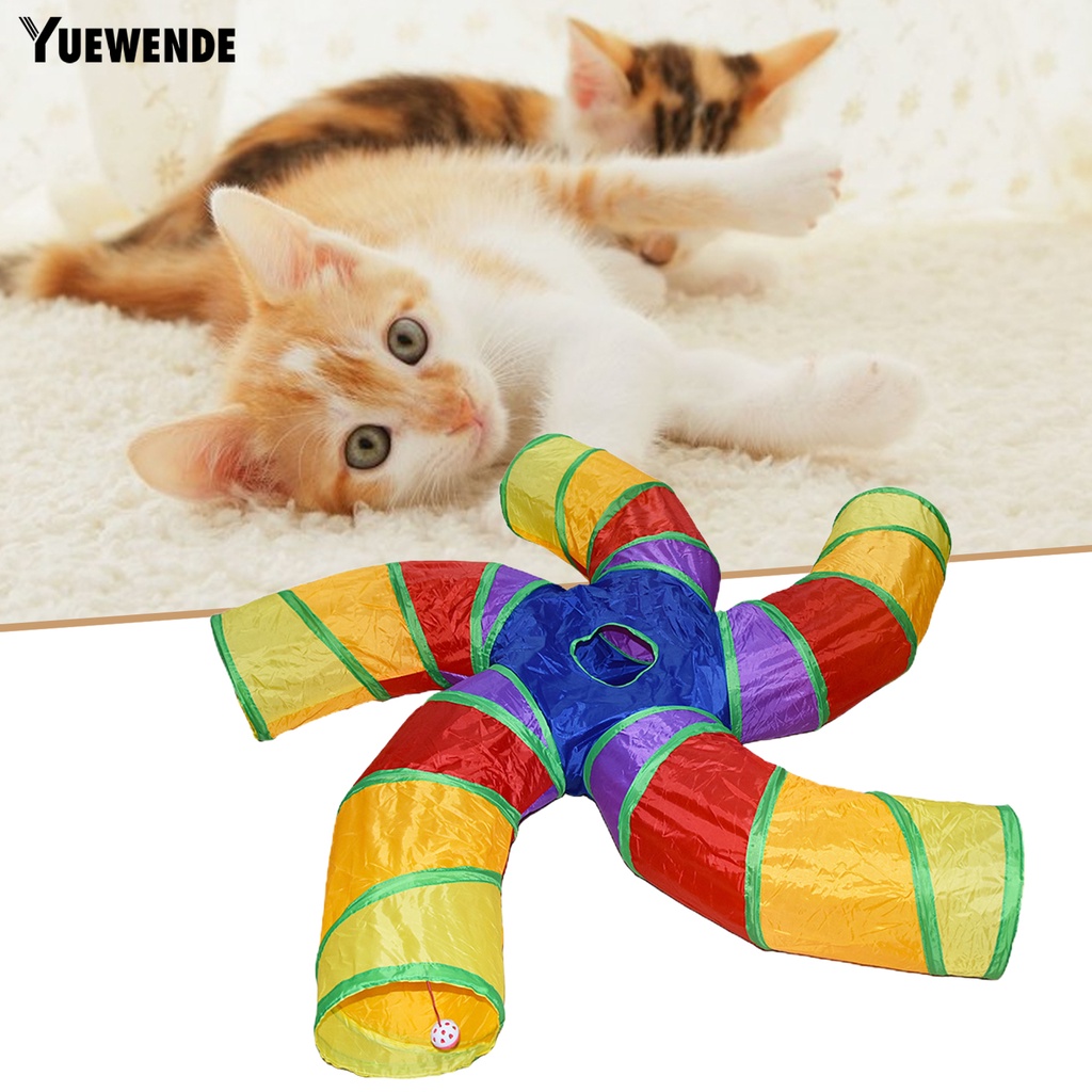 Đồ Chơi Đường Hầm Hình Chữ S 5 Chiều Chống Trầy Xước Giảm Căng Thẳng Có Chuông Và Bóng Xếp Gọn Dành Cho Mèo Cưng