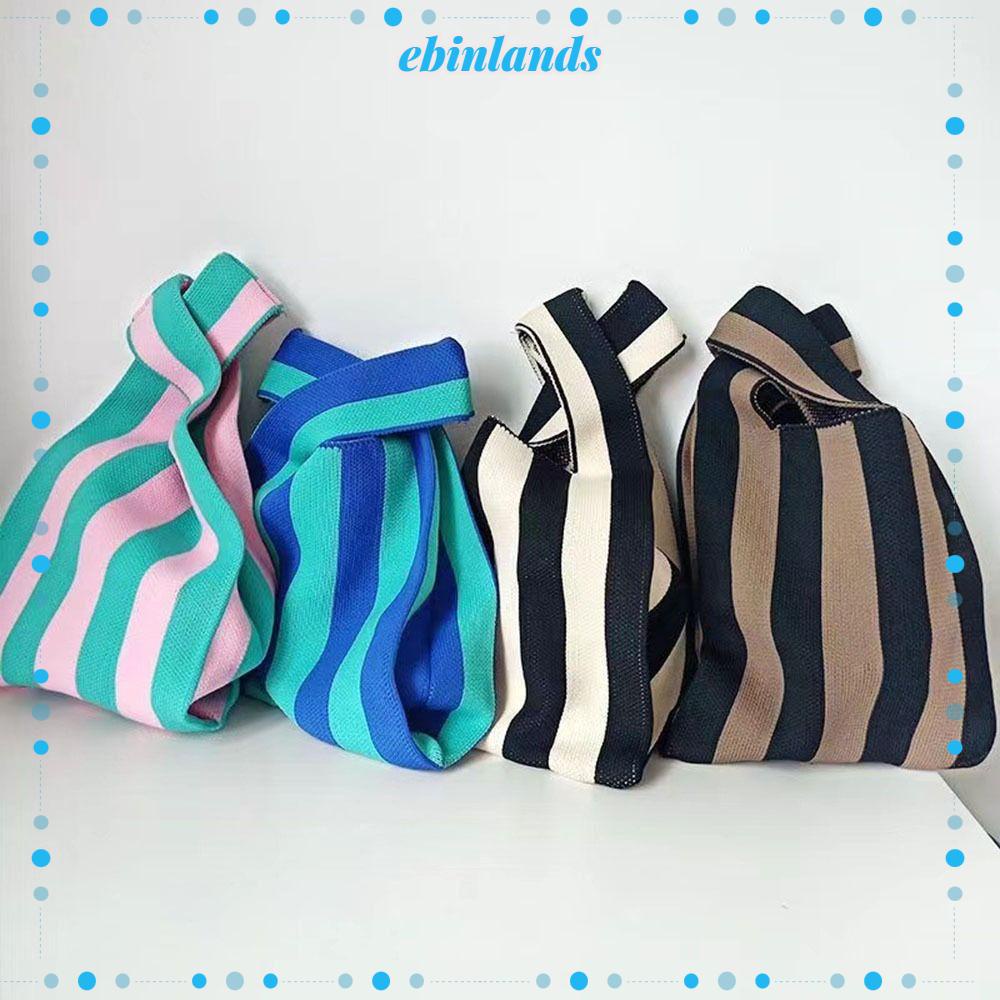 Ebinlands Túi Xách Mua Sắm Mini Thiết Kế Thắt Nút Màu Sắc Giản Dị Dành Cho Nữ