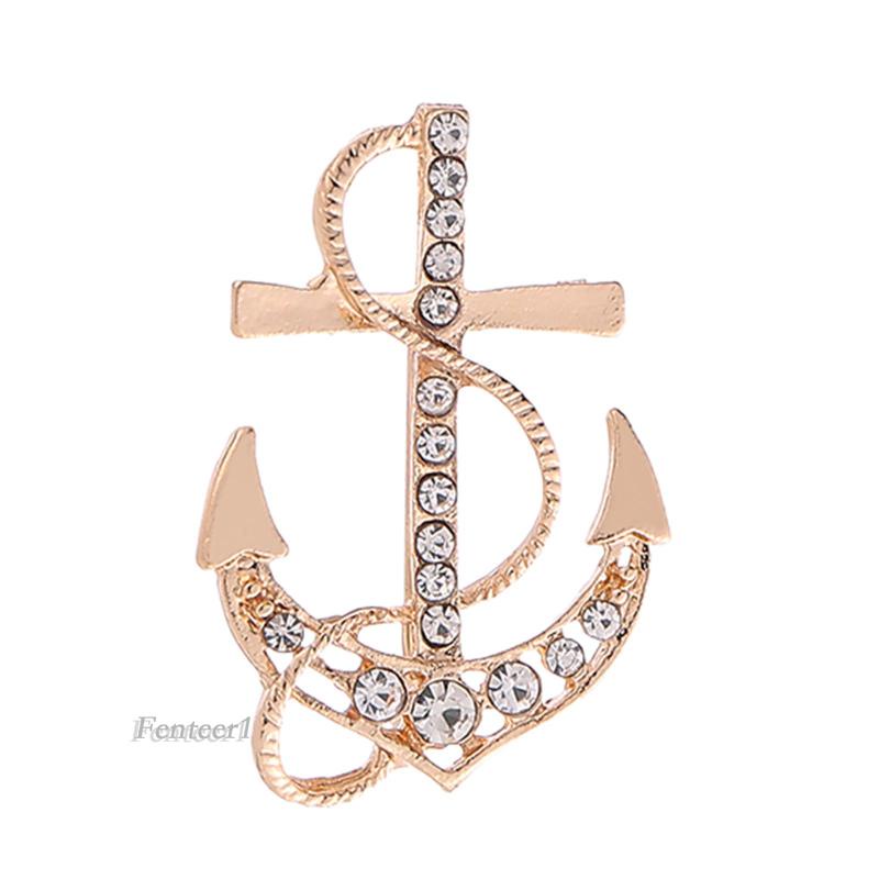 [Fenteer1] Trâm Cài Áo Mỏ Neo Đính Đá Sang Trọng Cho Nam Dự Tiệc Khiêu Vũ