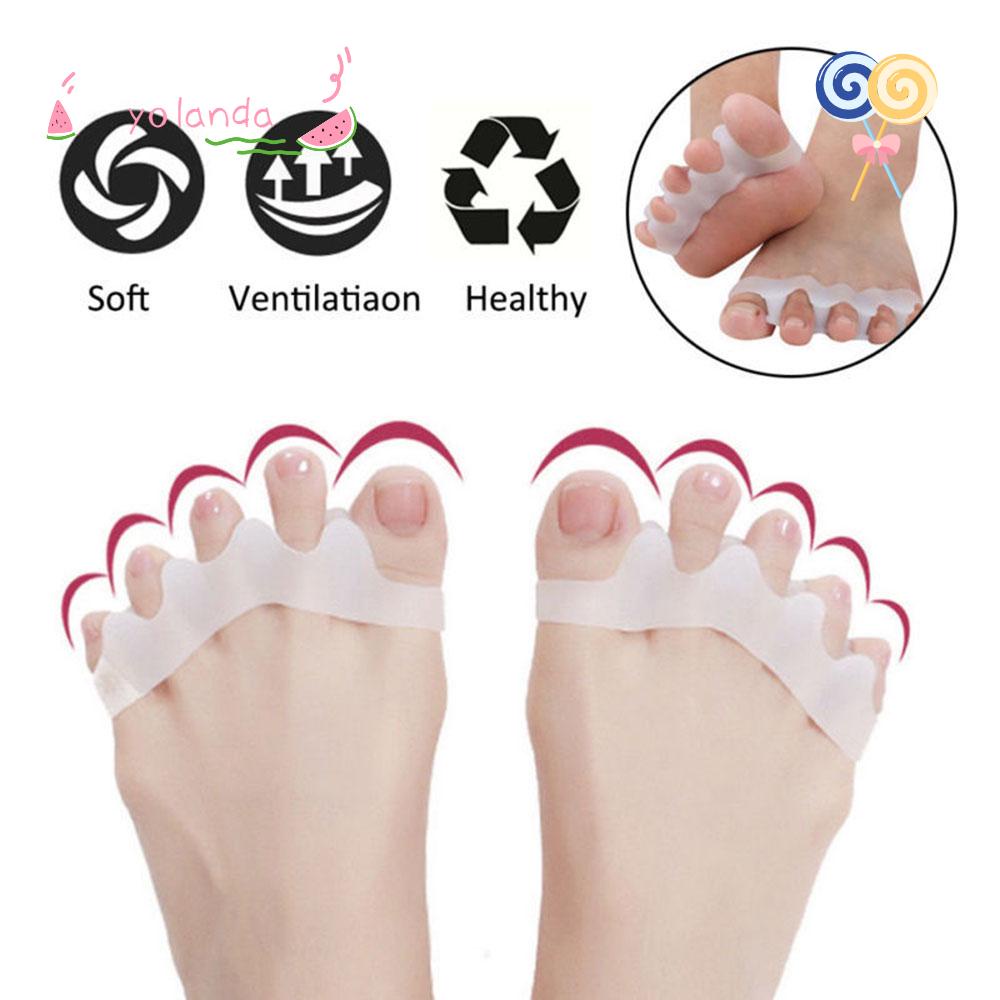 1 Cặp Dụng Cụ Tách Ngón Chân Bằng Silicone Tiện Dụng