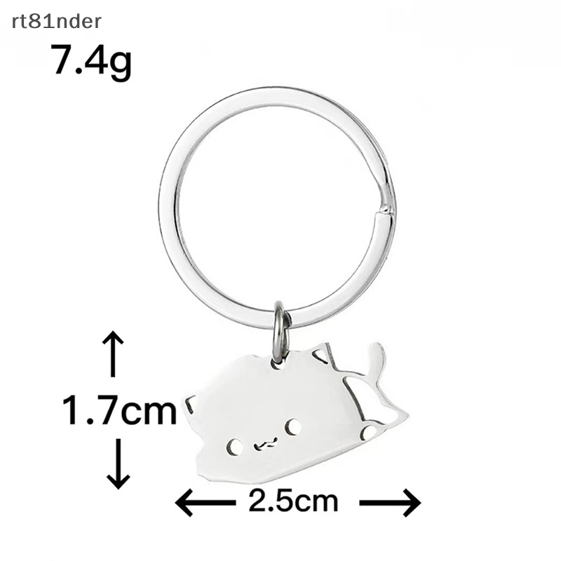Rt Móc Khóa Hình Mèo Bằng Thép Không Gỉ Dễ Thương Trang Trí Túi Xách