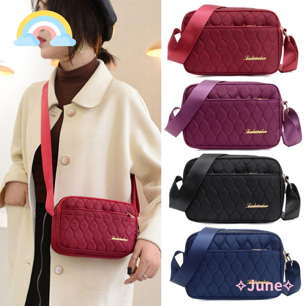 Túi Đeo Vai Bằng Nylon Nhiều Túi Tiện Dụng Dành Cho Nữ