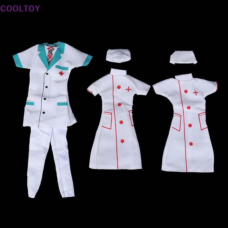 Set 2 Bộ Đồ Hóa Trang Bác Sĩ / Y Tá Cho Nhà Búp Bê