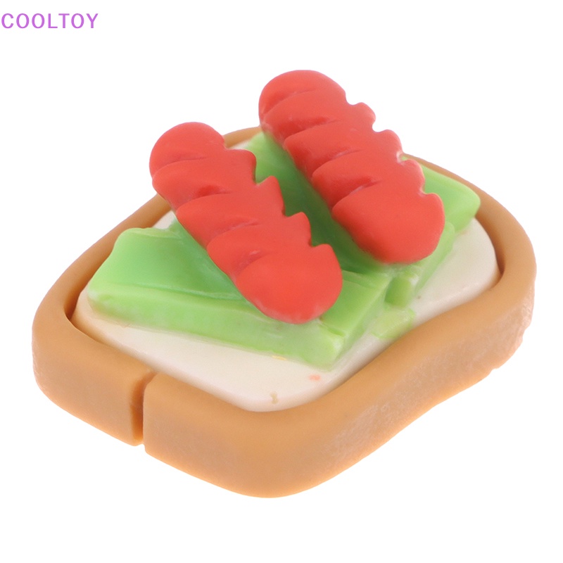 Set 5 Mô Hình Bánh Mì Sandwich / Kem / Tráng Miệng Mini Trang Trí Nhà Búp Bê DIY