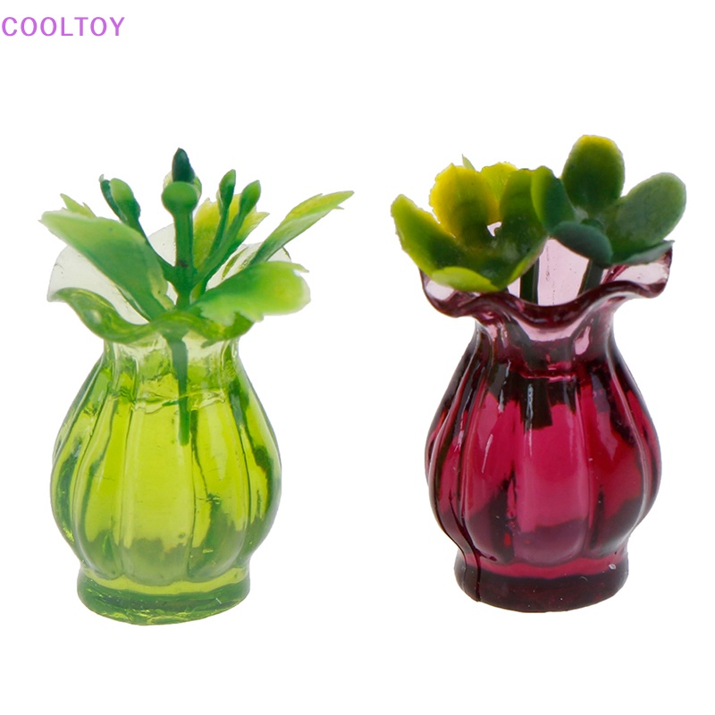 Set 5 Bình Hoa Mini Tỉ Lệ 1: 12 Dùng Để Trang Trí Nhà Búp Bê