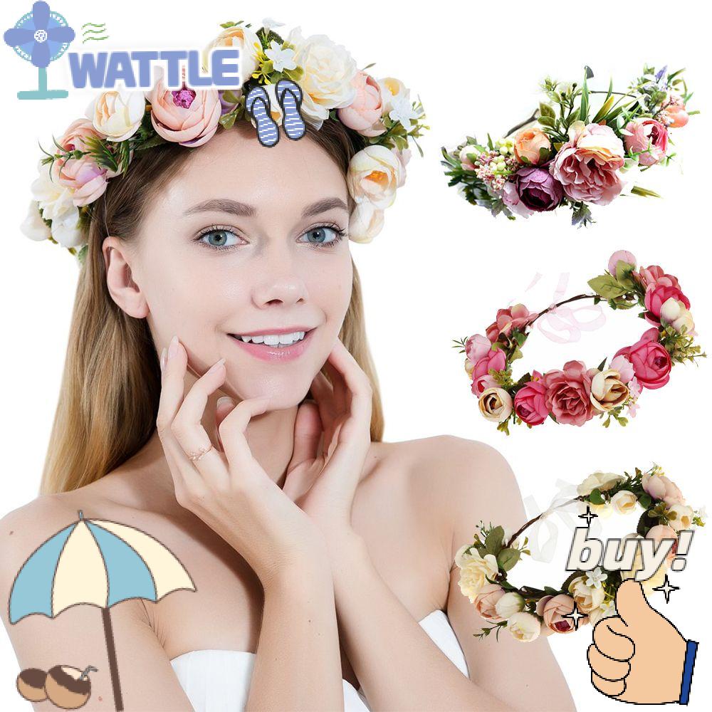 Vòng Hoa Đội Đầu Có Thể Điều Chỉnh Kích Cỡ Dành Cho Cô Dâu