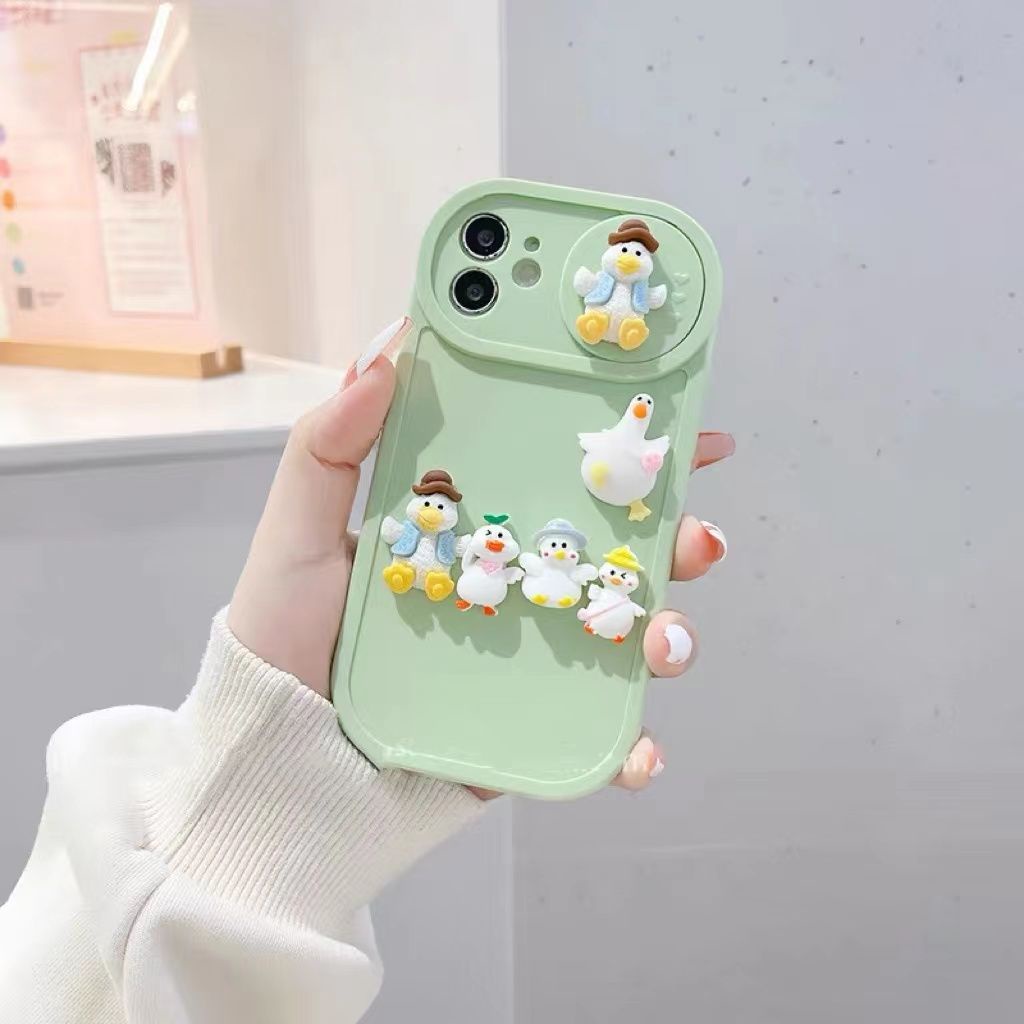 Ốp Điện Thoại Hình Chú Vịt Dễ Thương Cho iPhone 11 14 Pro Max / 13 / 13Pro / 12 / 12Pro / 11 Pro Max / XS Max