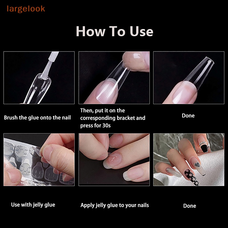 Bộ 240 Móng Tay Giả Bằng Acrylic Che Phủ Toàn Diện