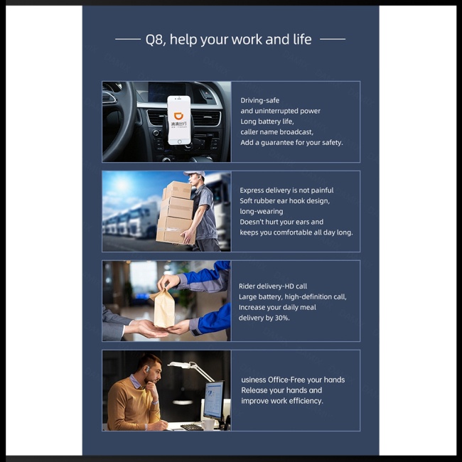 Tai Nghe Thể Thao Zevaret Q8 Bluetooth 5.2 Âm Thanh Sống Động Chất Lượng Cao