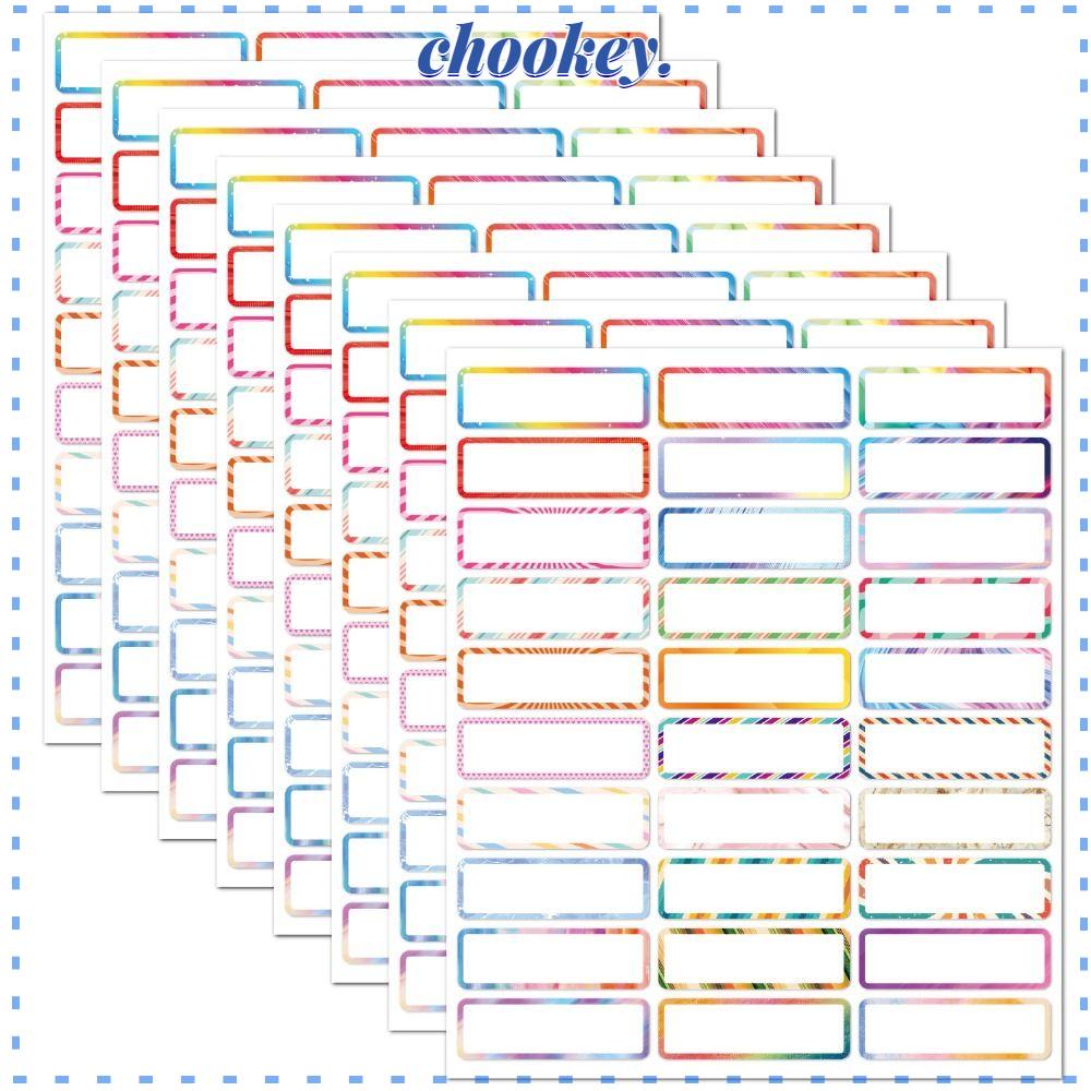 CHOOKEY Bộ 2 Túi / 150 Nhãn Dán Ghi Tên Chống Thấm Nước Có Thể Viết Được Dành Cho Trẻ Em