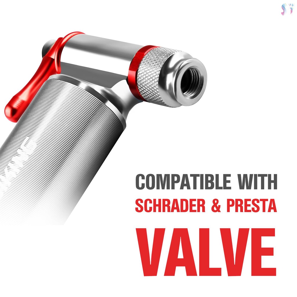 Bơm Xe Đạp CO2 Mini Cho Presta Và Schrader