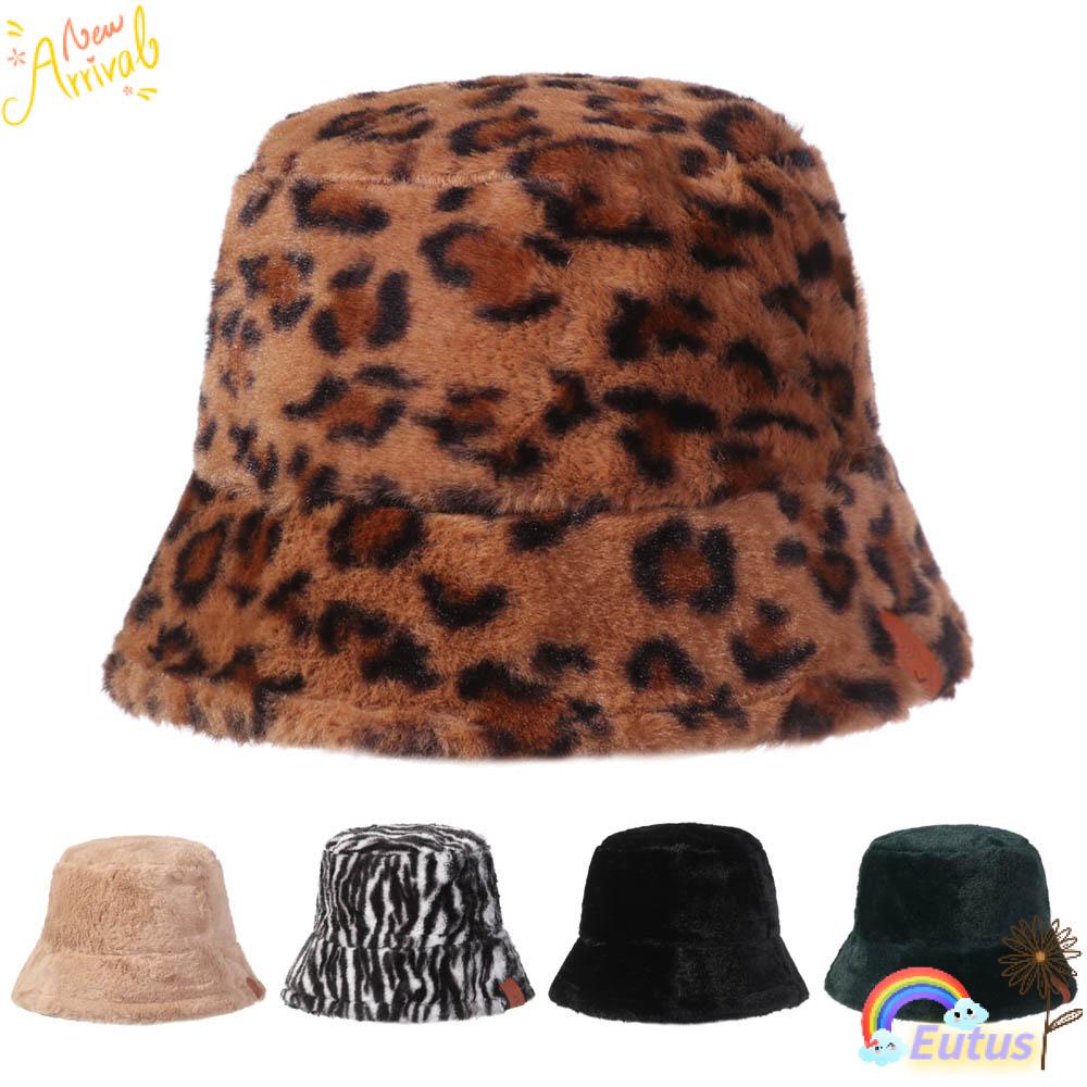 Mũ Bucket Họa Tiết Da Báo Thời Trang Mùa Đông