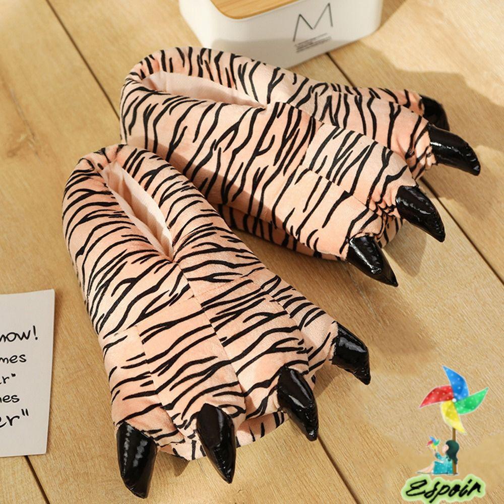 Espo Giày Cotton Mềm Mại Giữ Ấm Chân Hình Móng Vuốt Khủng Long Mùa Đông Cho Nam Và Nữ Đi Trong Nhà