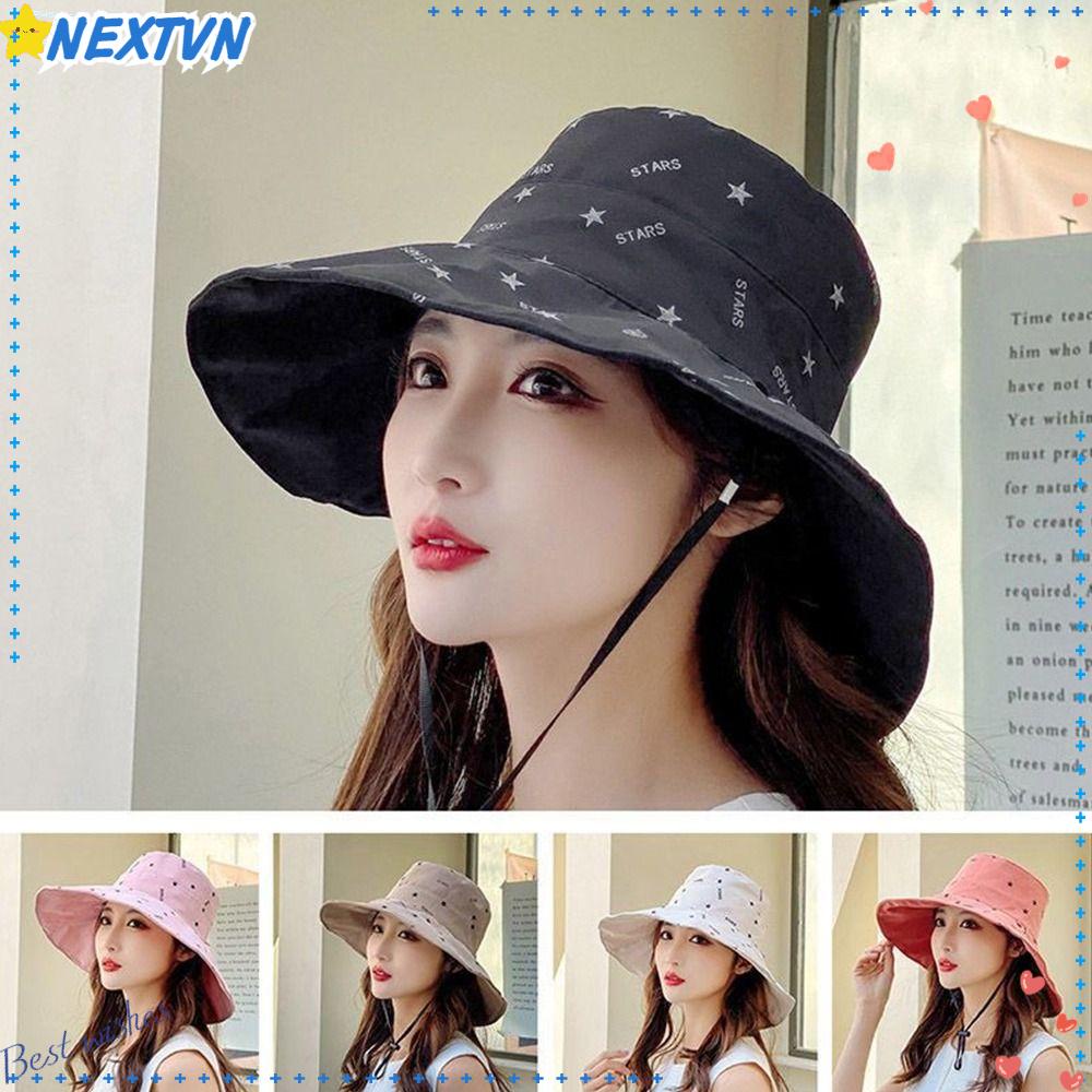 Mũ Bucket Chất Liệu Cotton Chống Nắng Ngoài Trời Cho Nam Và Nữ