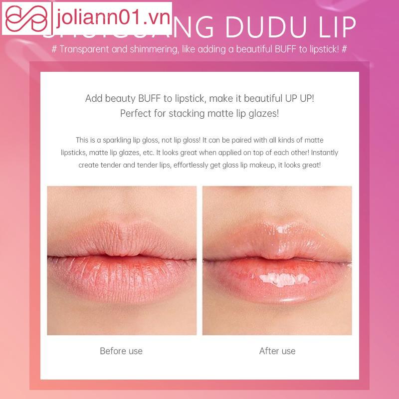 🎐Joliann🎐Water Gloss Lip Gloss Dưỡng ẩm lâu dài Lip Glaze Non Stick Cup Lip Glaze trong suốt