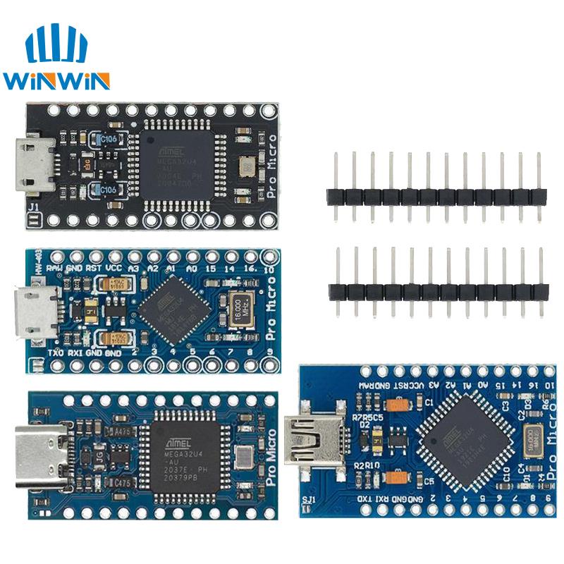 Mô-đun Mini / Type-C / Micro USB Pro Micro ATMEGA32U4 5V / 16MHZ Với bộ nạp khởi động cho Arduino vớ