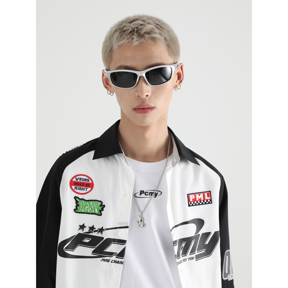 [Reviving Same Style] Áo Sơ Mi Ngắn Tay Dáng Rộng Phong Cách Đường Phố Mỹ Retro PCMY