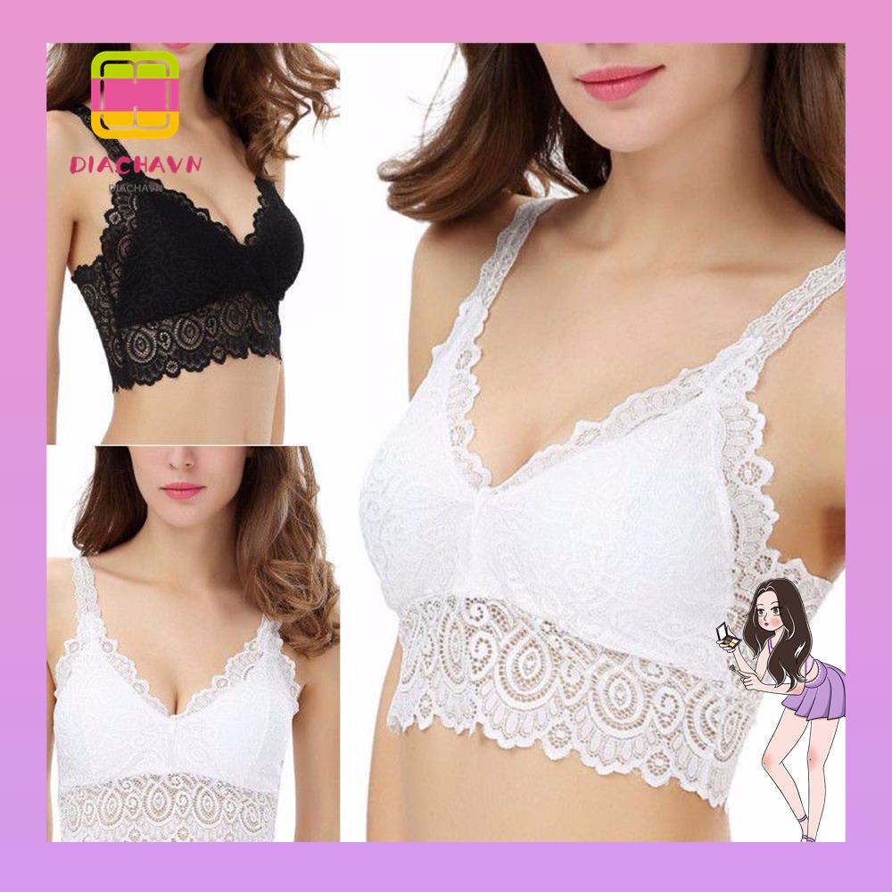 Áo Ngực Phối Ren Họa Tiết Hoa Thời Trang Quyến Rũ Cho Nữ