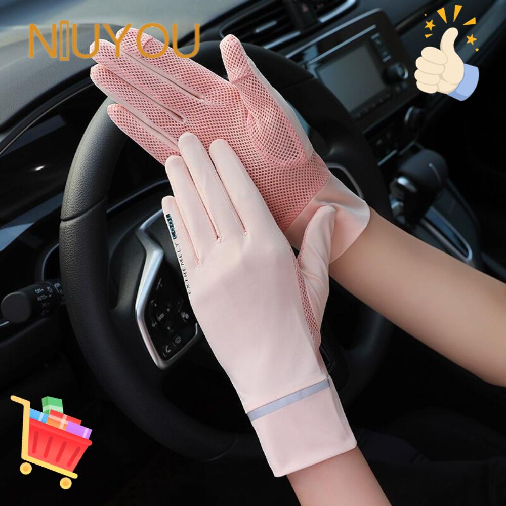 Găng Tay Thể Thao Bằng Lụa Lạnh Mỏng Thoáng Khí Chống Tia UV