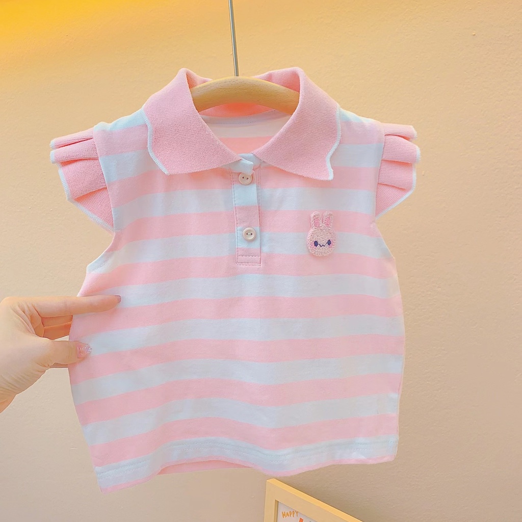 Set Áo Thun Tay Ngắn Phong Cách Phương Tây Thời Trang Mùa Hè 2023 Mới Cho Bé Gái