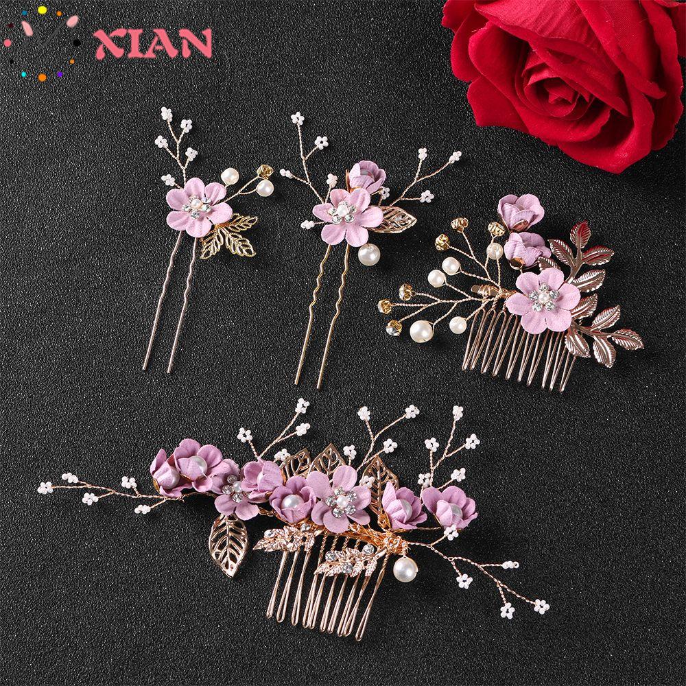 Lược Cài Tóc Thiết Kế Xinh Xắn Dành Cho Cô Dâu Xianti|Kẹp Tóc Hình Vương Miện