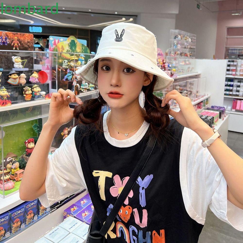 Nón Tai Bèo Màu Trơn Thêu Họa Tiết Dễ Thương Thời Trang Cho Nam Và Nữ