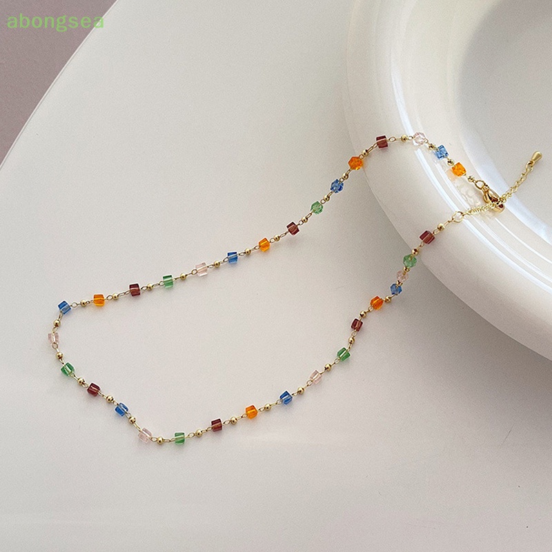 Vòng Tay Chuỗi Hạt Pha Lê Nhiều Màu Phong Cách Bohemian Đơn Giản Thời Trang Cho Nữ